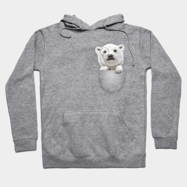 POCKET POLAR BEAR Hoodie by ADAMLAWLESS